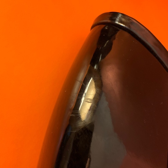 Public Desire Black, Faux Patent Leather Platform Square-Toe Mules Women's 8 - Picture 10 of 11